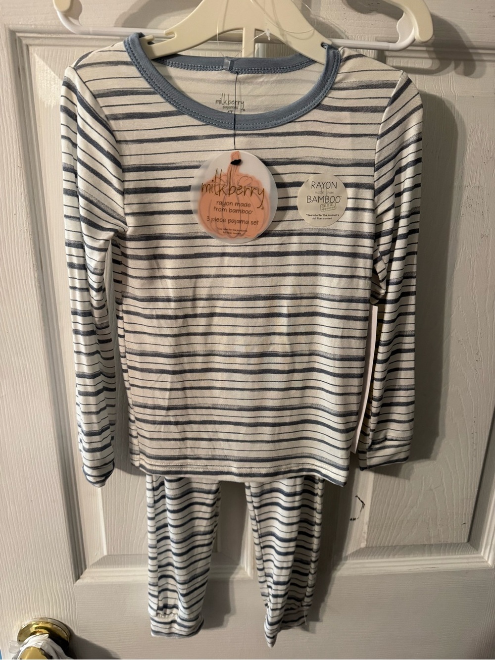 Milkberry Kids Navy Stripe Bamboo Pajama Set